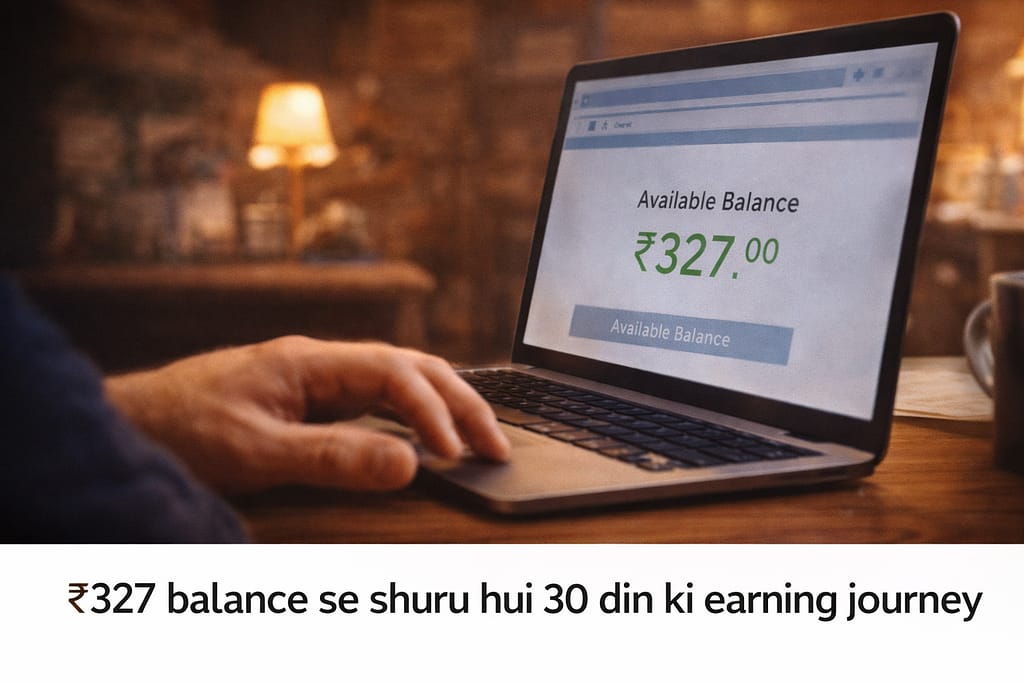 ₹327 balance before starting 30 din me 25000 kaise kamaye journey