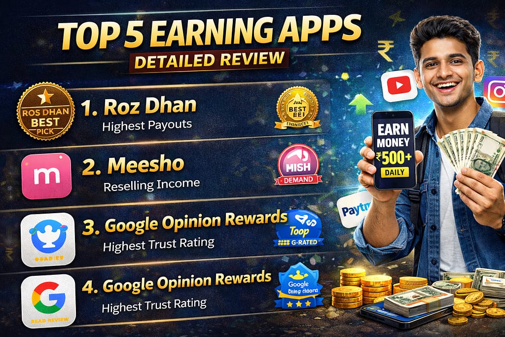 Top 5 Earning Apps Detailed Review