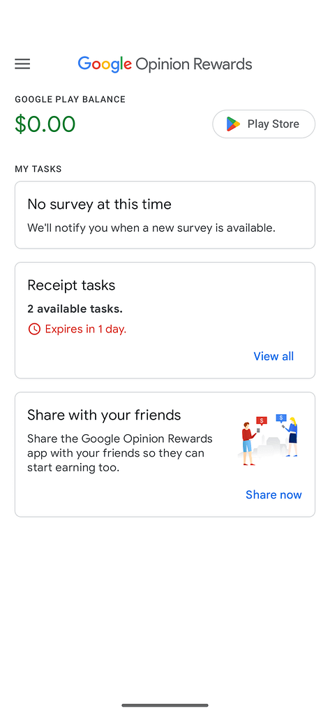 Google Opinion Rewards earning app for students without investment