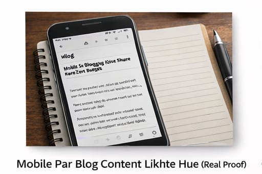 mobile se blogging content kaise likhe
