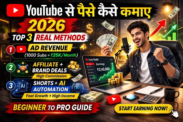 YouTube se paise kaise kamaye 2026 complete guide Hindi