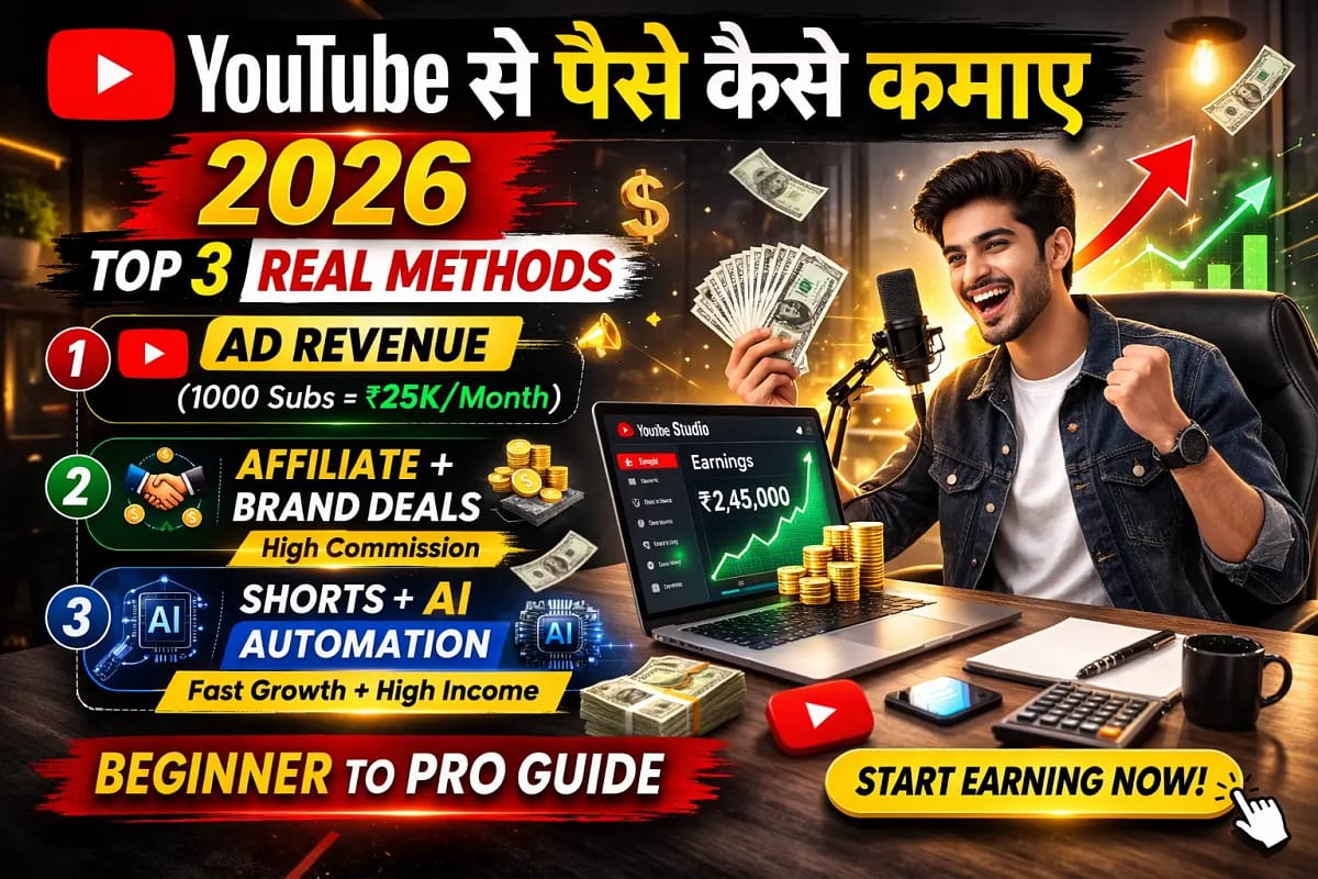 YouTube se paise kaise kamaye 2026 complete guide Hindi